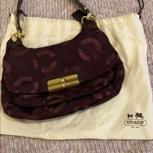 coach purple handbag